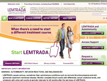 Tablet Screenshot of lemtradahcp.com